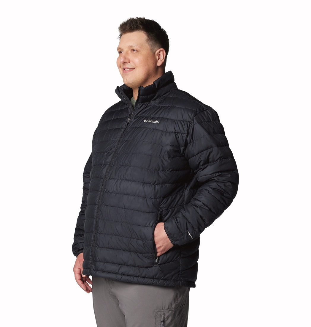 Columbia Men's Powder Lite II Extended Size Jacket - Miesten kevyttoppatakki Musta 02