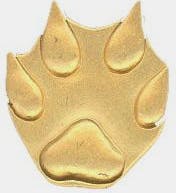 Partiotuote Akela-merkki kultainen 01