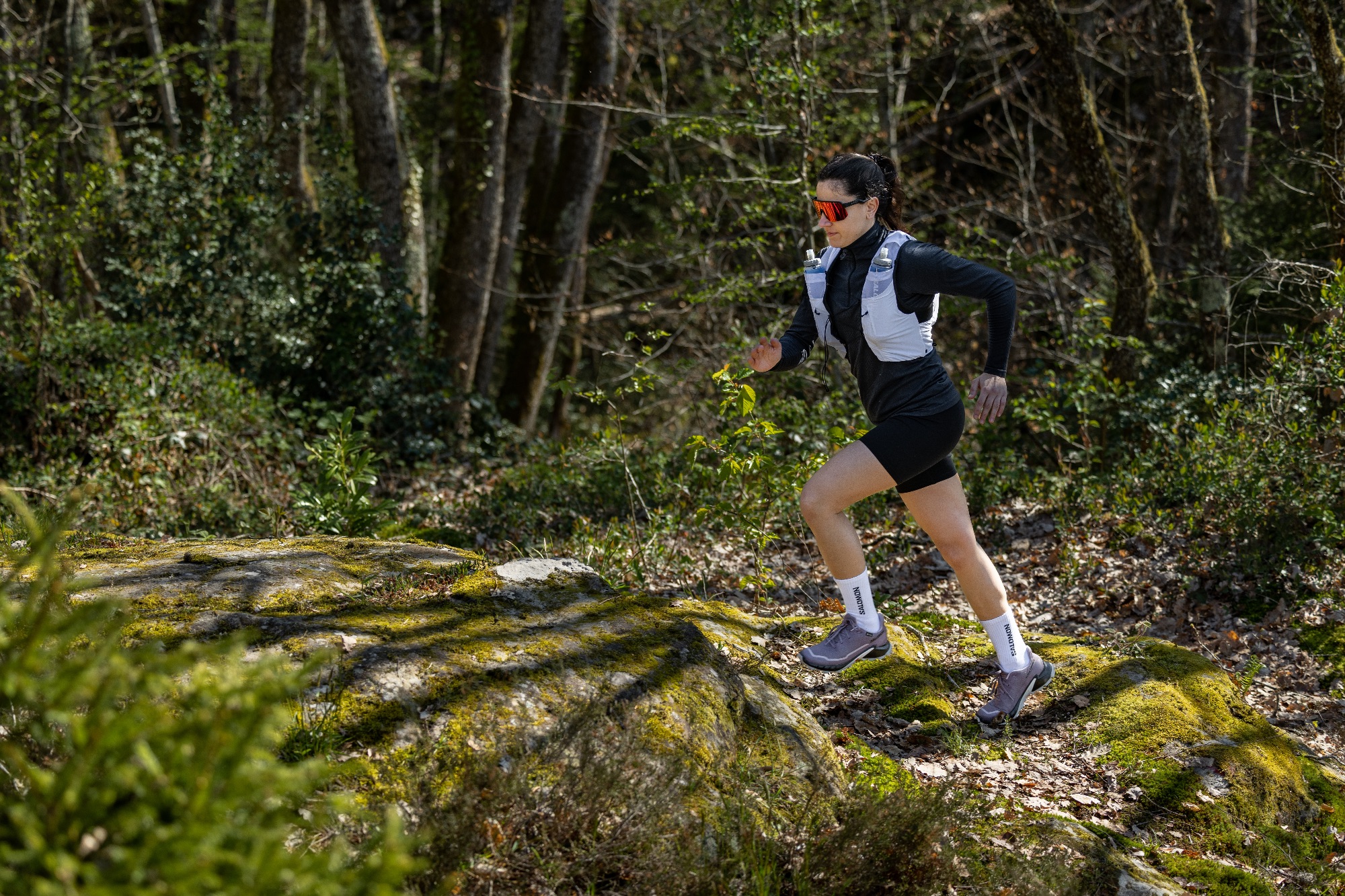 Salomon Women's Alphacross 5 GTX Moonscape/Black/White 11