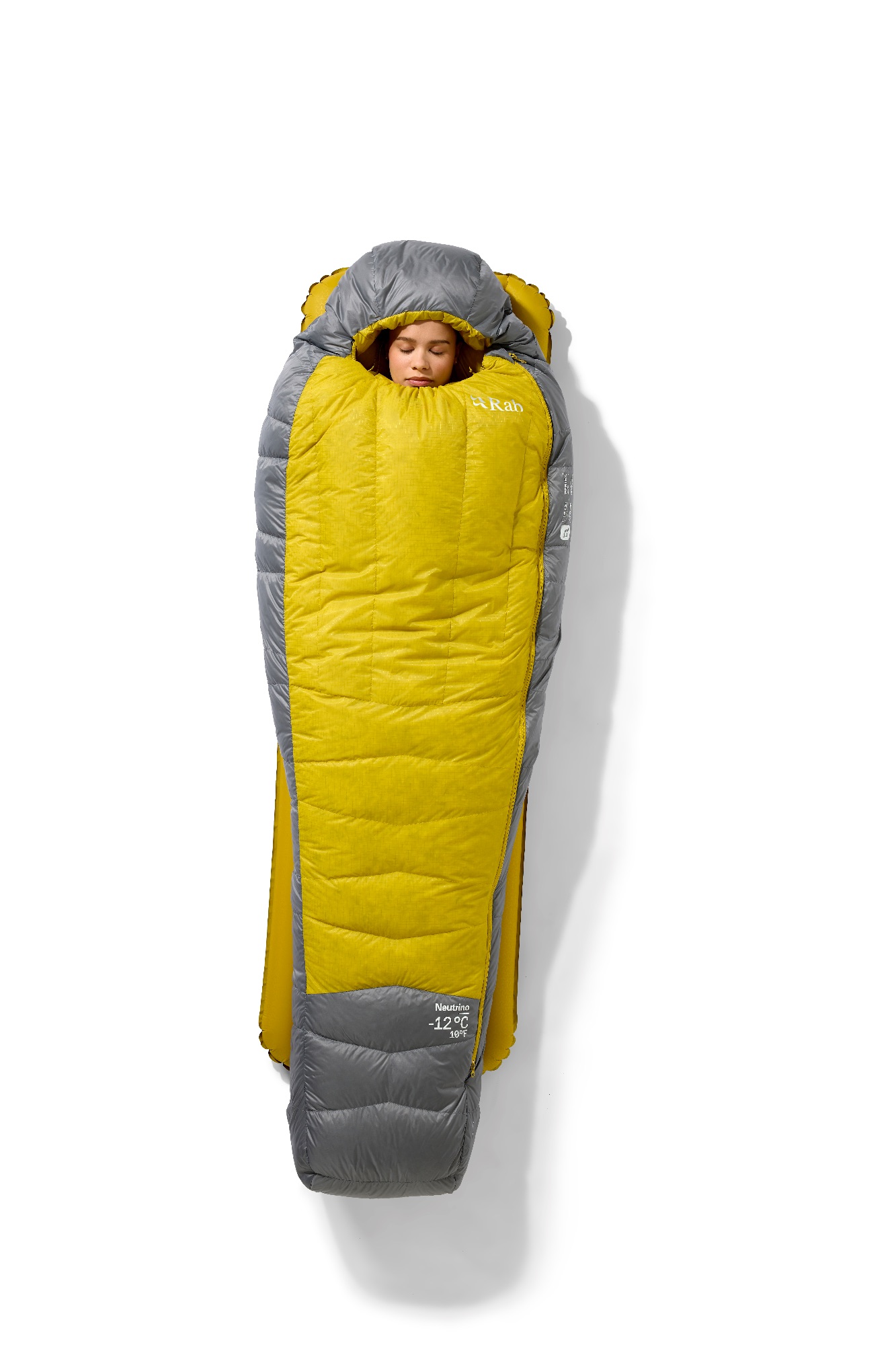 Rab Women's Neutrino -12 Long Harmaa/Keltainen 09