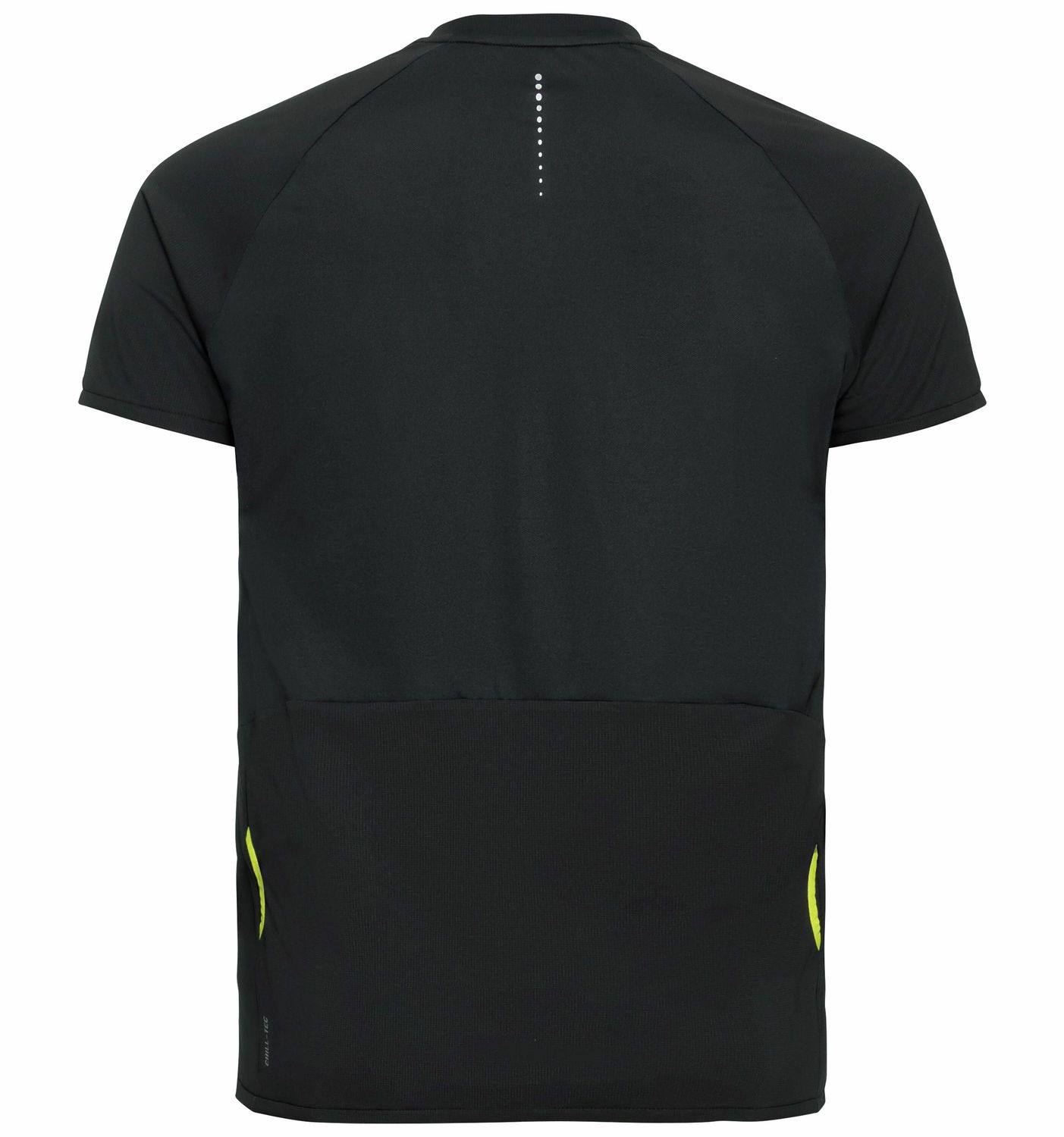 Odlo Axalp Tr Tee 1/2 Zip Musta / Vihreä 04