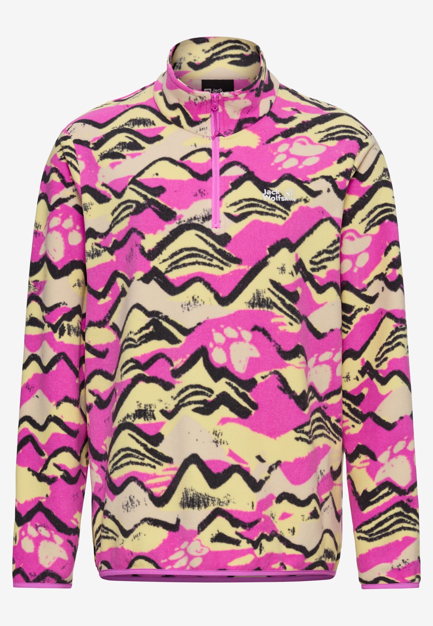 Jack Wolfskin Women's Paw Era 100 Print Half Zip Foxglove 09