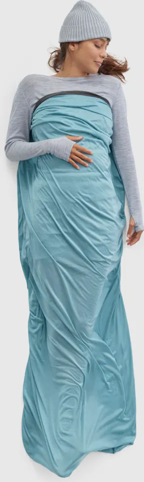 Sea To Summit Comfort Blend Traveller Sleeping Bag Liner Rectangular Standard Aqua 01