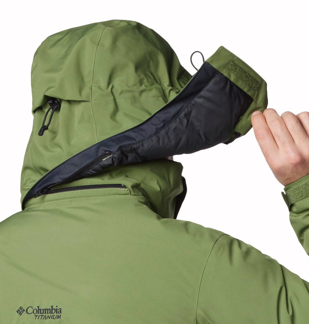 Columbia Men's Wild Card IV Down Jacket Black Green 07