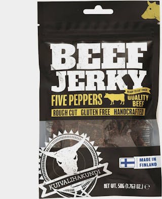 Beef Jerky Five Peppers, 50g