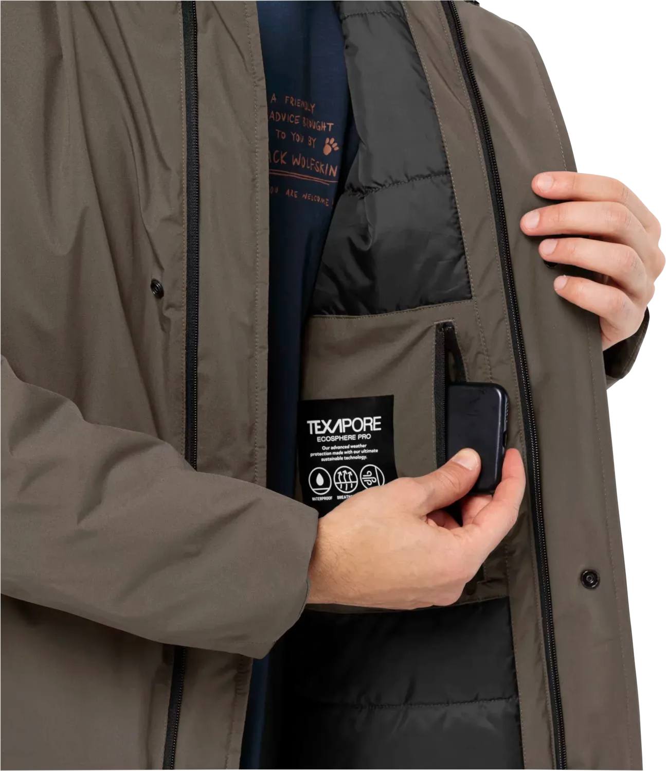 Jack Wolfskin Men's Koenigsbau Coat Coffee 08