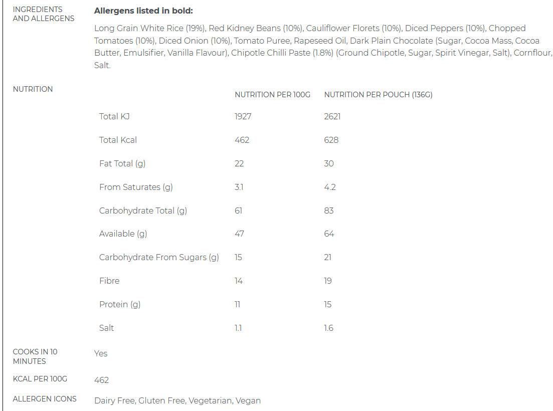 Summit To Eat Chipotle Vegetable Chilli With Rice  02