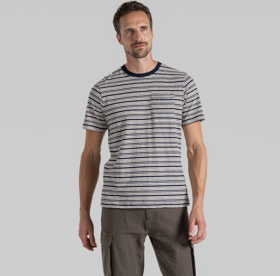 Craghoppers Men's Mollugo Short Sleeve Tee Navy / Valkoinen 01