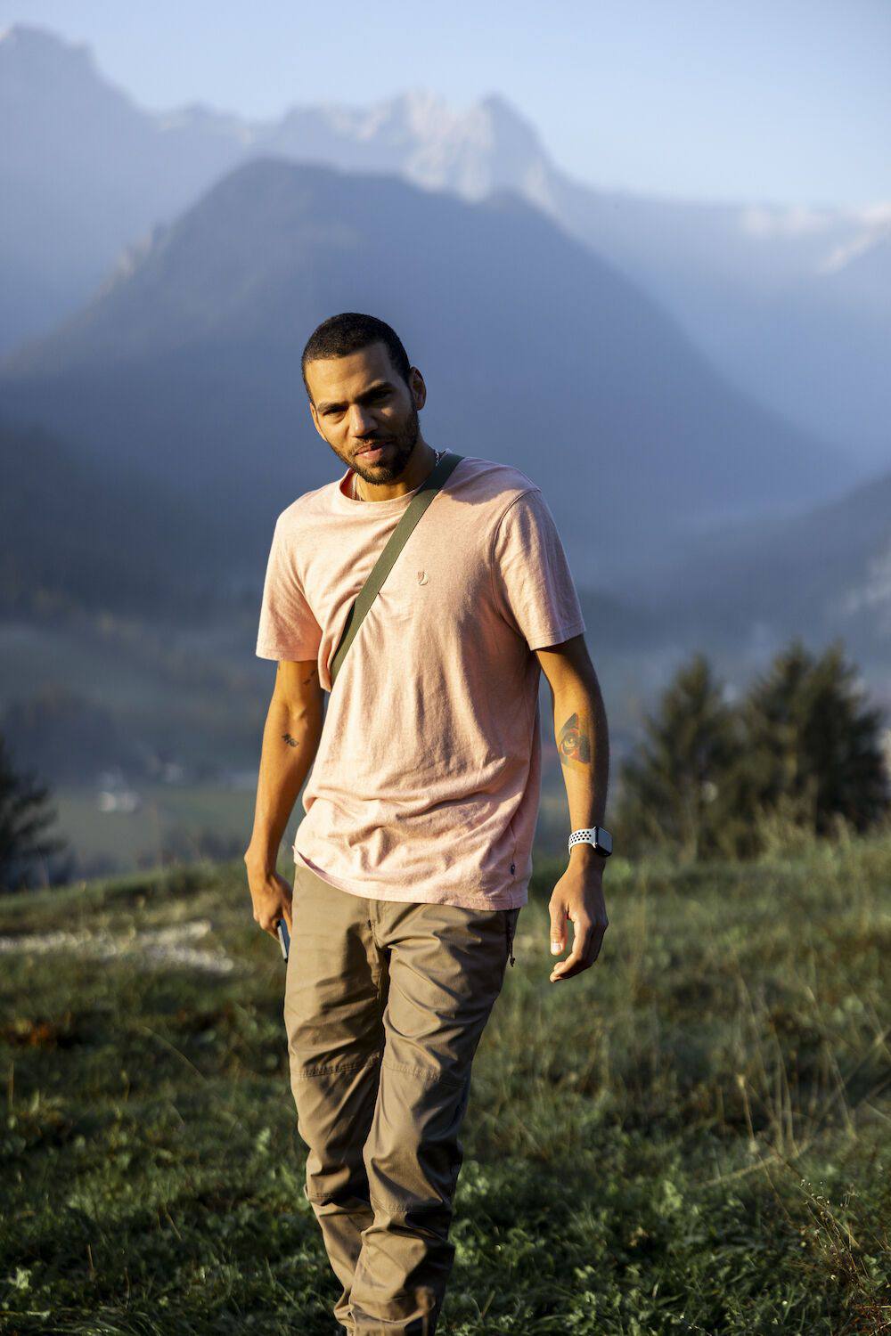 Fjällräven Men's Hemp Blend Tee Pink Rose 07