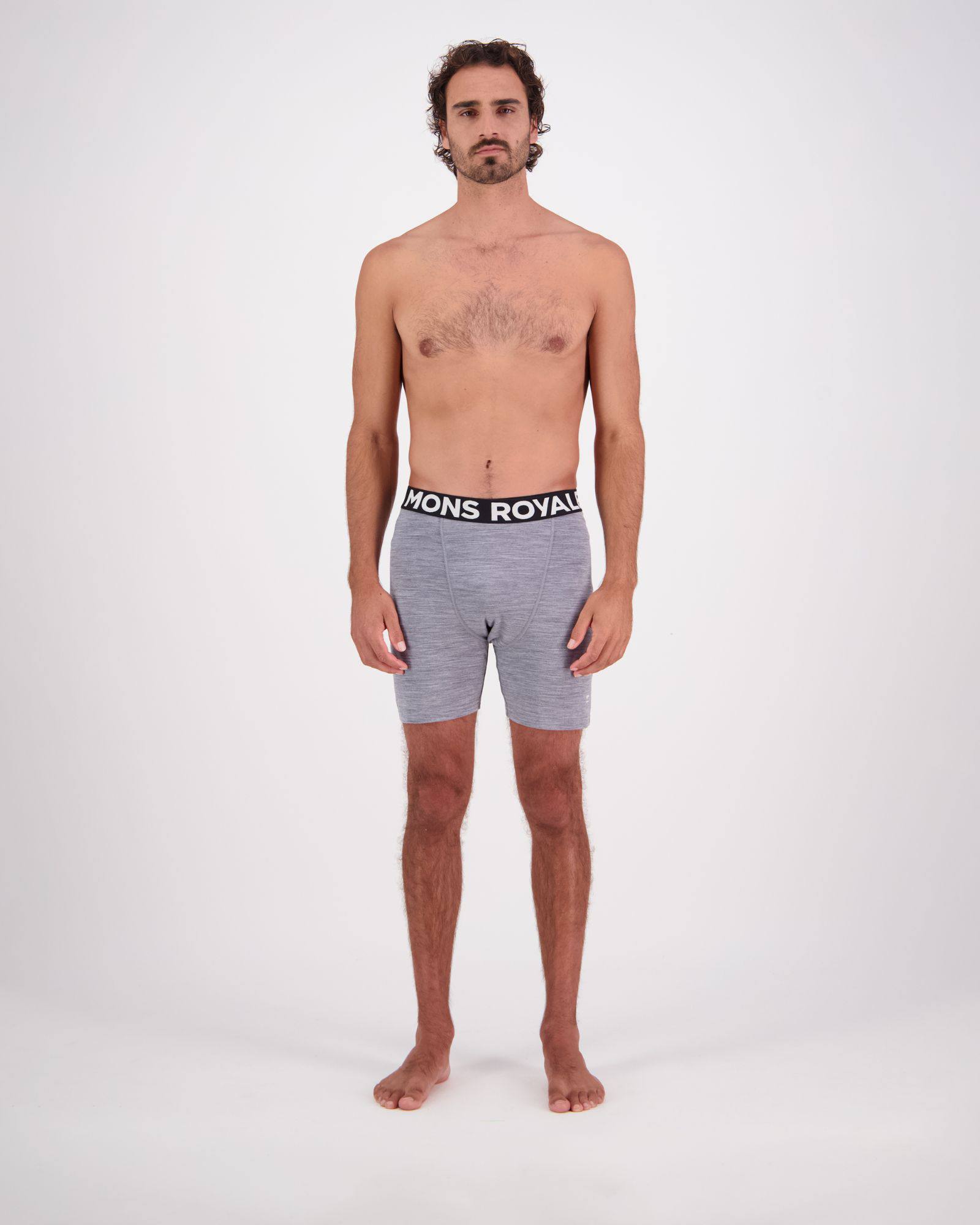Mons Royale Hold'em Boxer Vaaleanharmaa 04