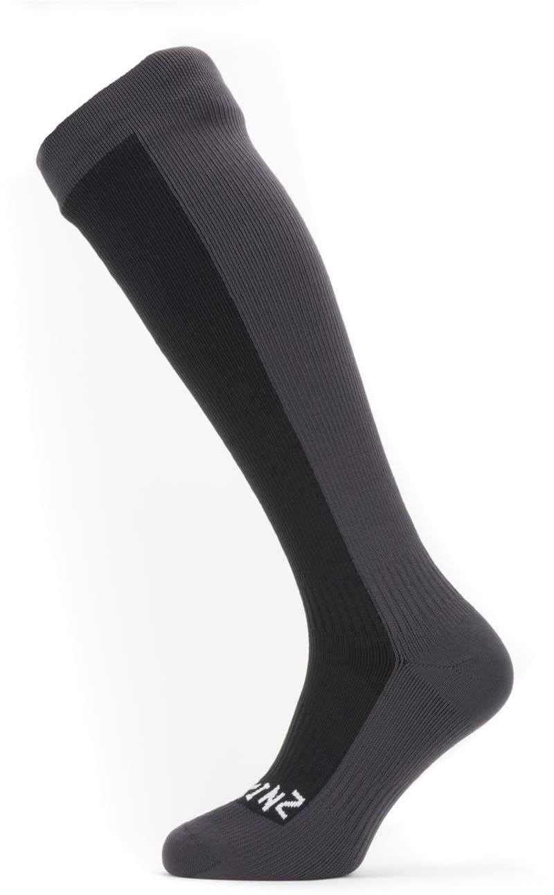 SealSkinz Waterproof Cold Weather Knee Length Socks Red Grey 