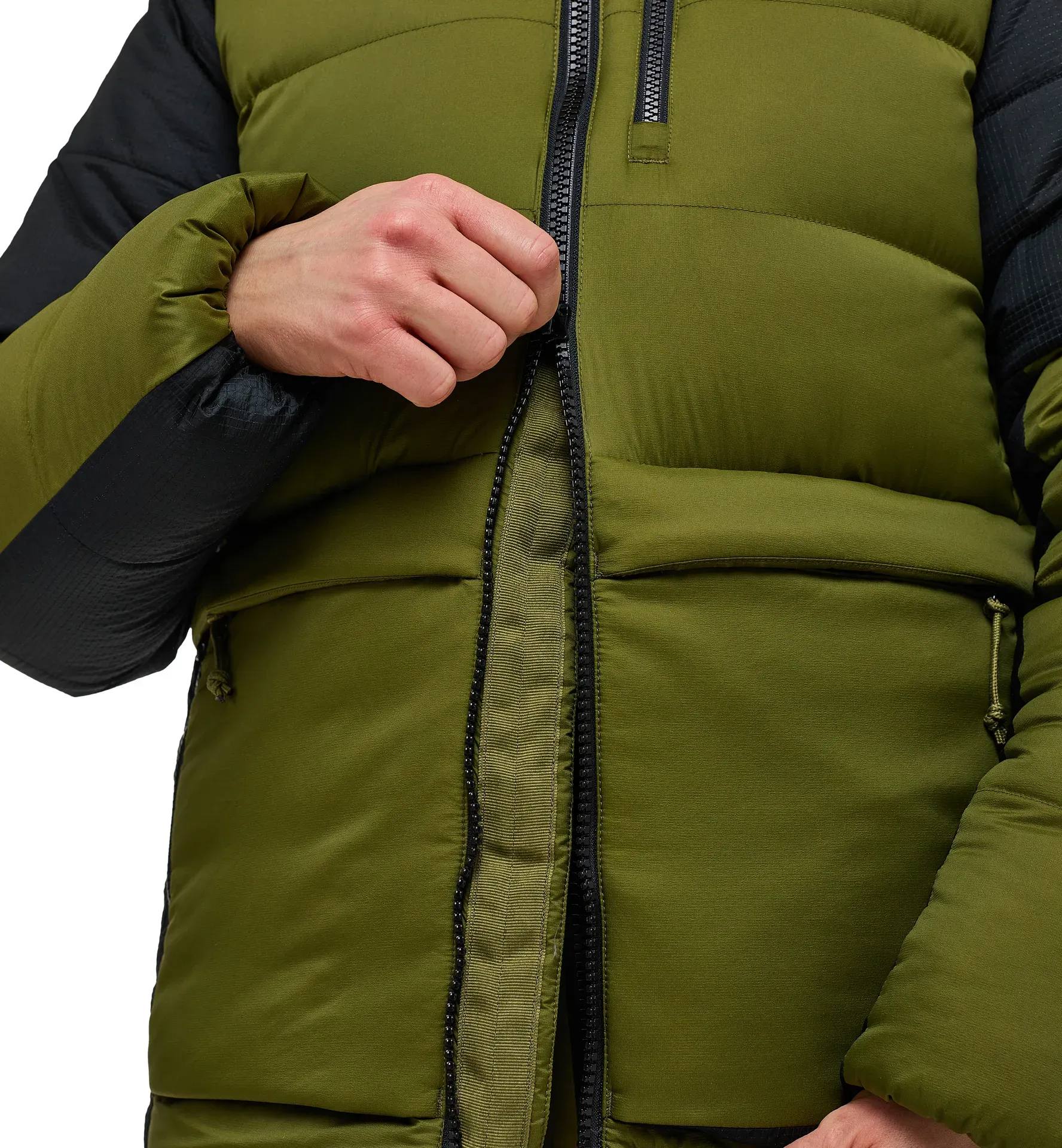 Haglöfs Women's Riksgräns Down 850 Hood Olive Green/True Black 11