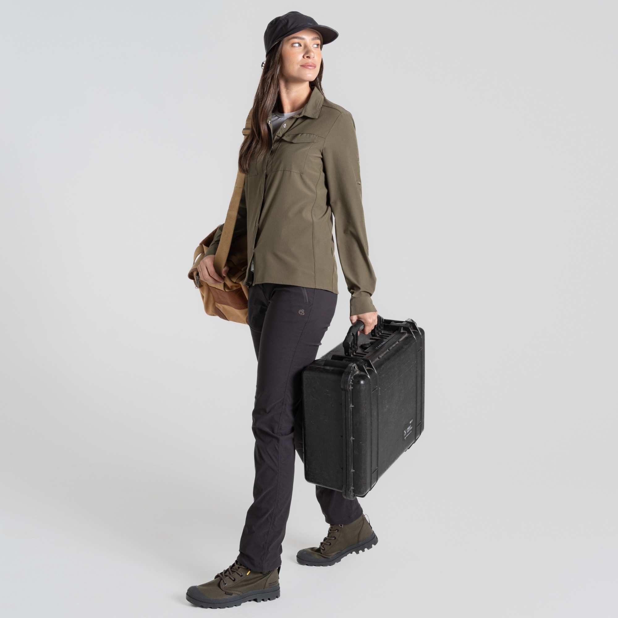 Craghoppers Women's Nosilife Pro III Long Sleeve Shirt Olive 08