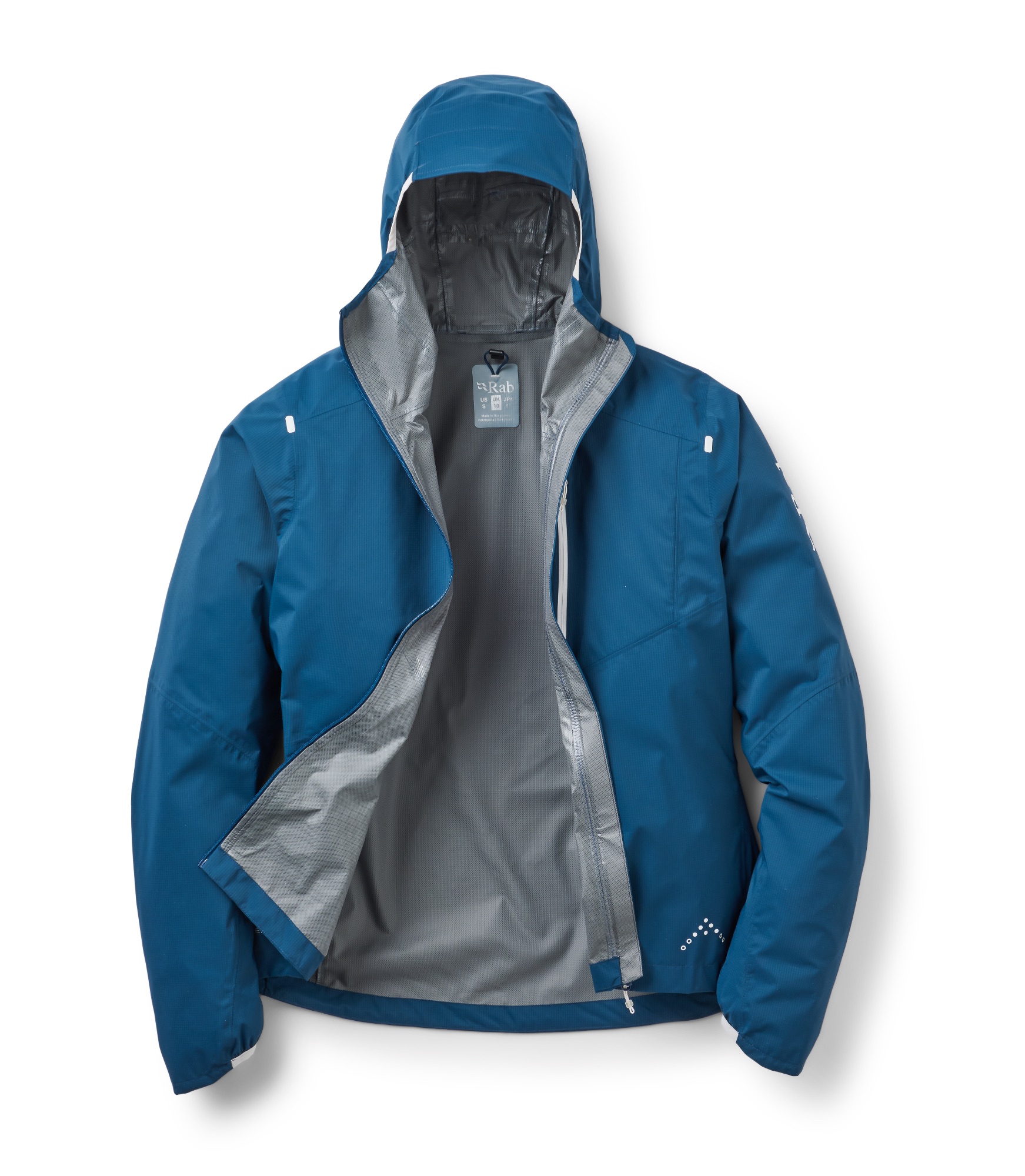 Rab Women's Downpour Trail Light Jacket Tempest Blue 03
