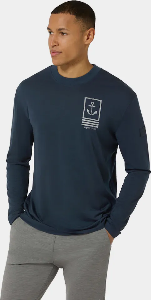 Supernatural Men's Lil Anchor Bio Long Sleeve Blueberry 01
