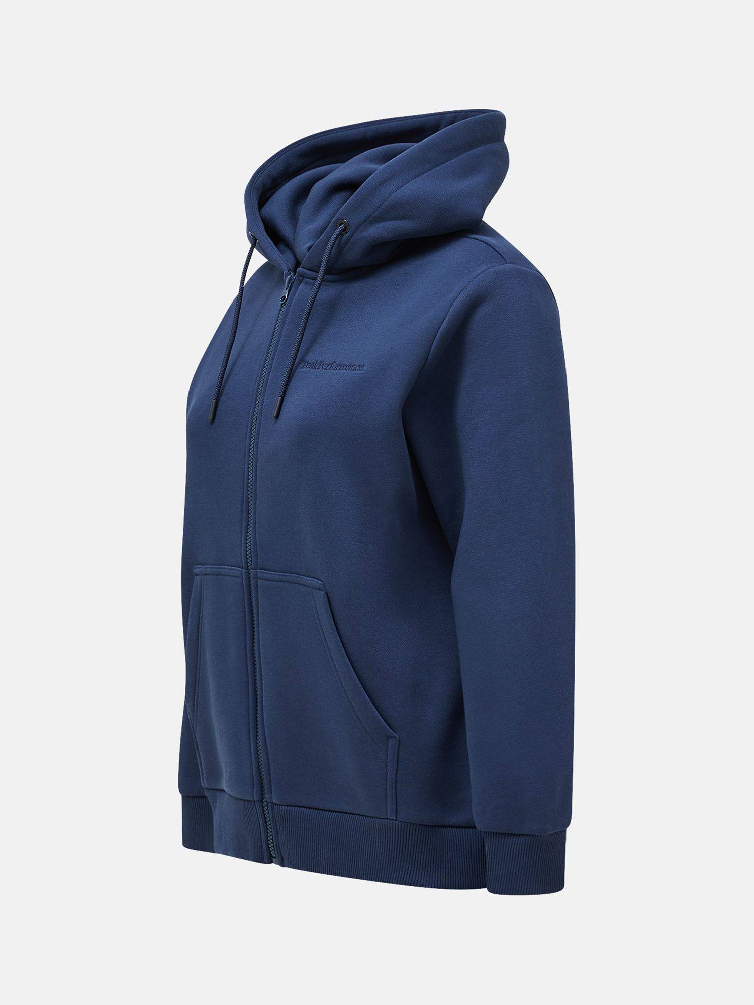 Peak Performance Women's Original Small Logo Zip Hood Dark blue 02