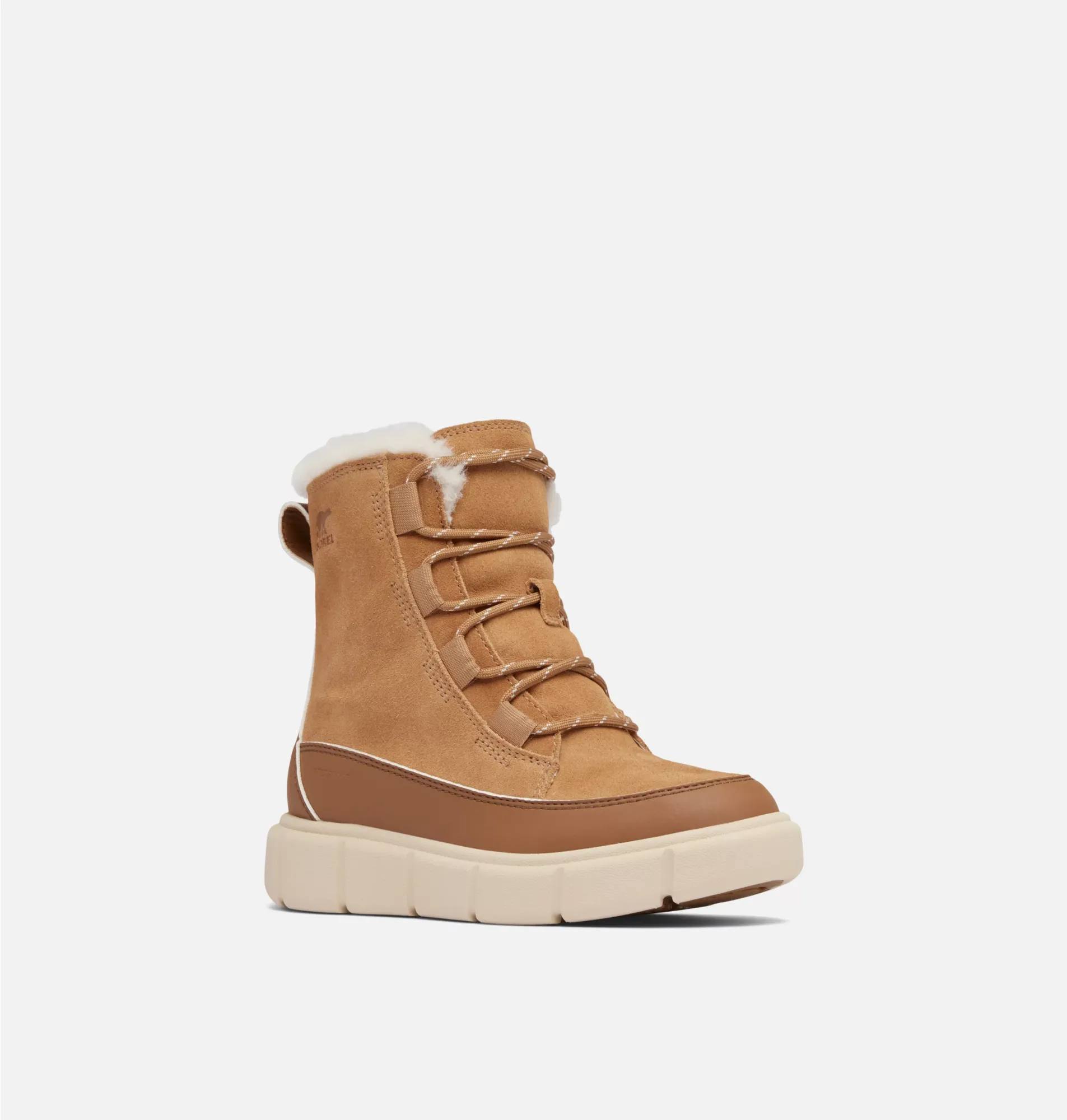 Sorel Youth Explorer III Lace Tawny Buff, Bleached Ceramic 07