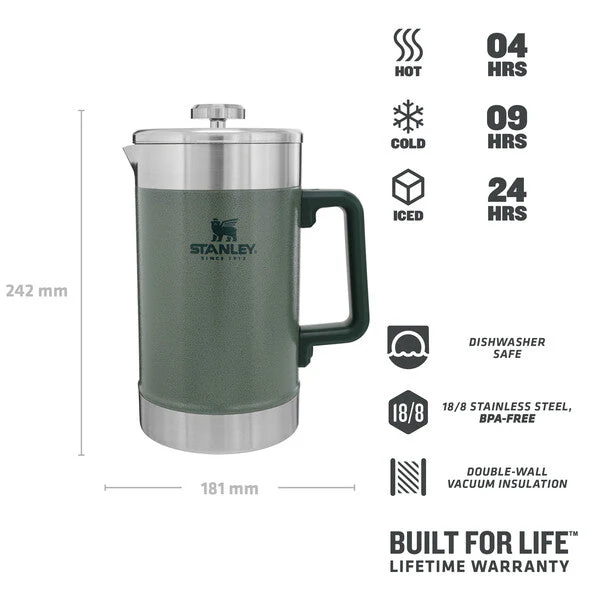 Stanley Classic Stay Hot French Press 1.4L Vihreä 08