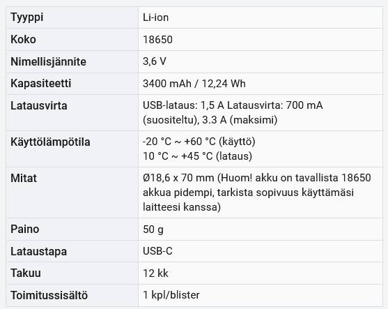 Fenix Fenix ARB-L18-3400U V3 18650 USB-C  06
