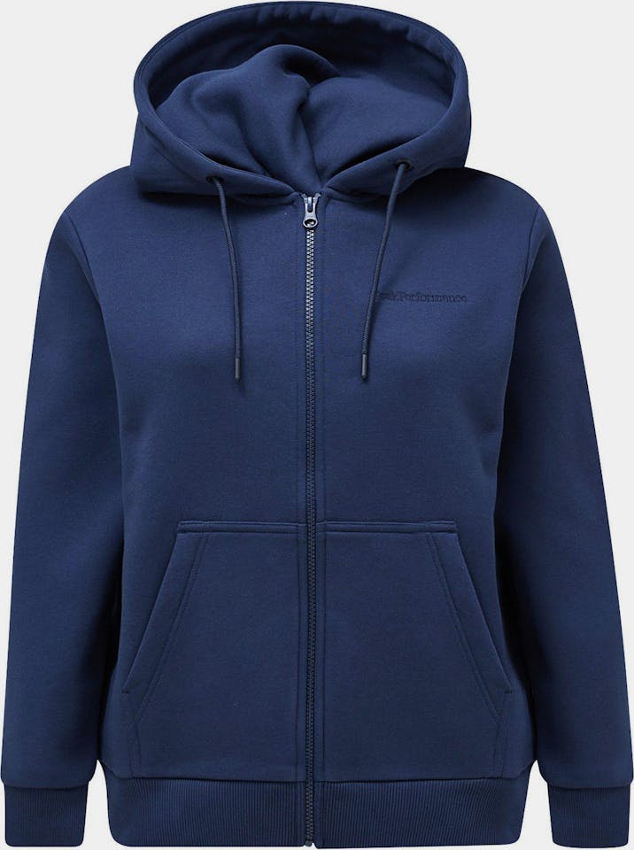 Peak Performance Women's Original Small Logo Zip Hood Dark blue 01