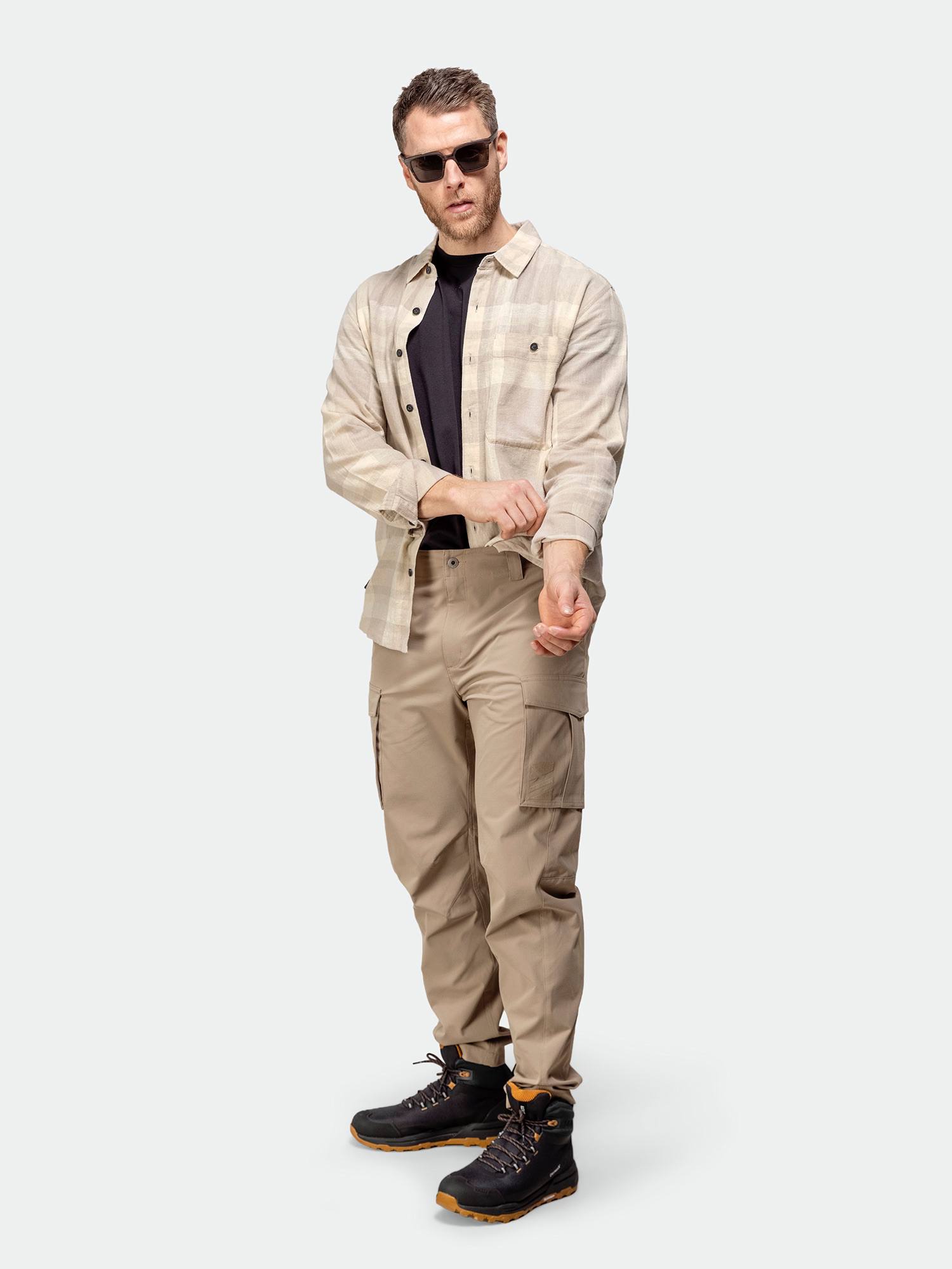 Halti Men's Hiker Trek Shirt Fog Beige print 03