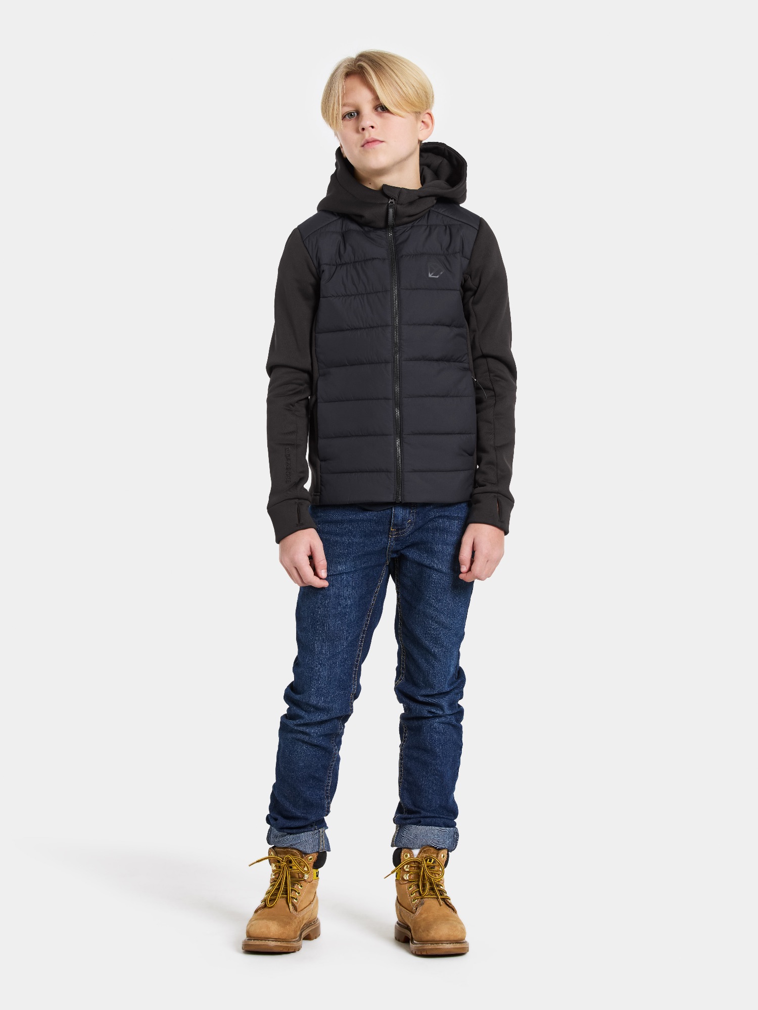 Didriksons Kapris 3 Kids Full Zip Jacket Musta 03
