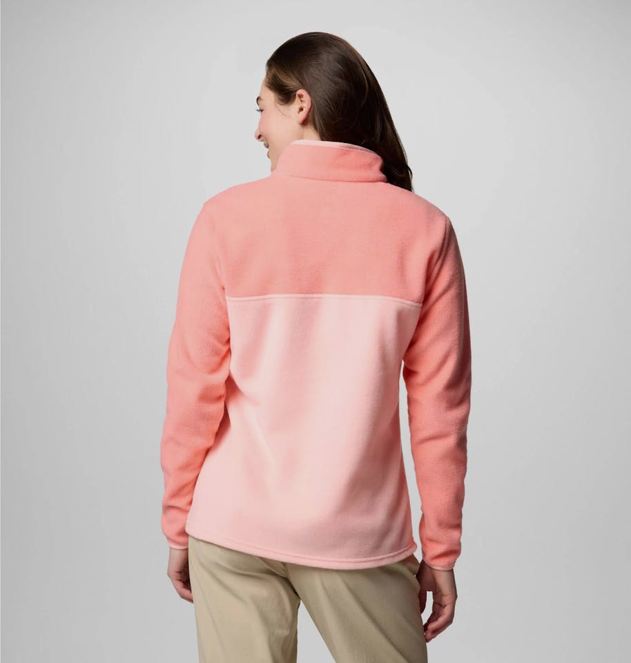 Columbia Women's Benton Springs Half Snap Pullover Fleece II Pink Sand, Alpenglow 04