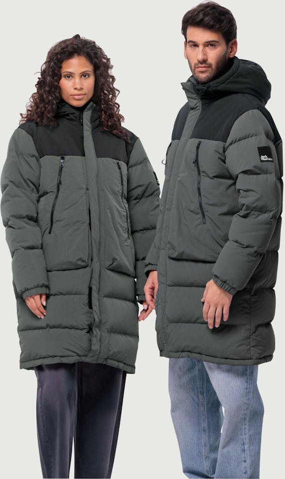Jack Wolfskin Dellbrueck Long Jacket Slate 01