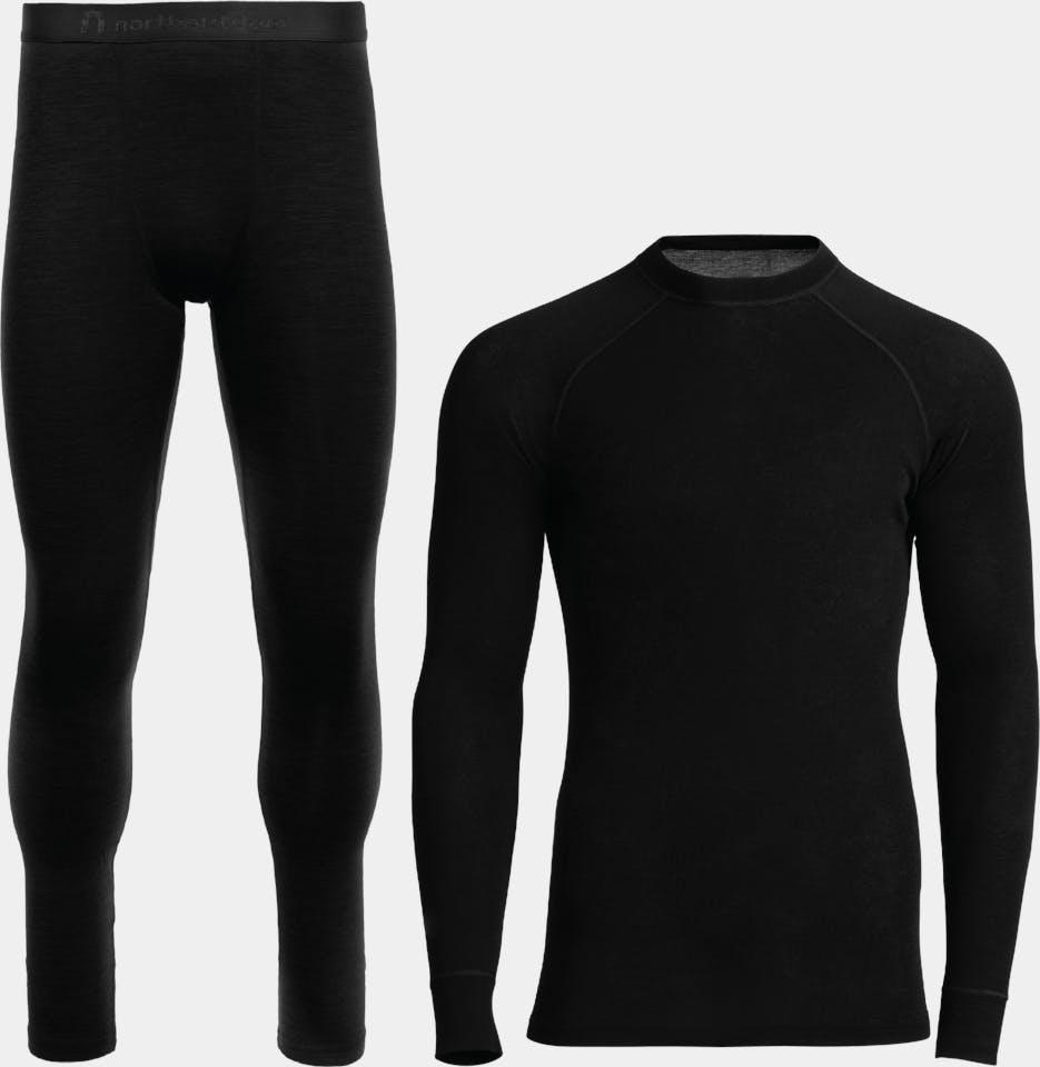 North Outdoor Men's Multi Action Merino 200 Set Black 01