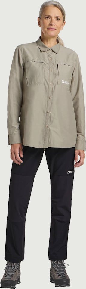 Jack Wolfskin Women's Barrier LS Shirt Stone 03