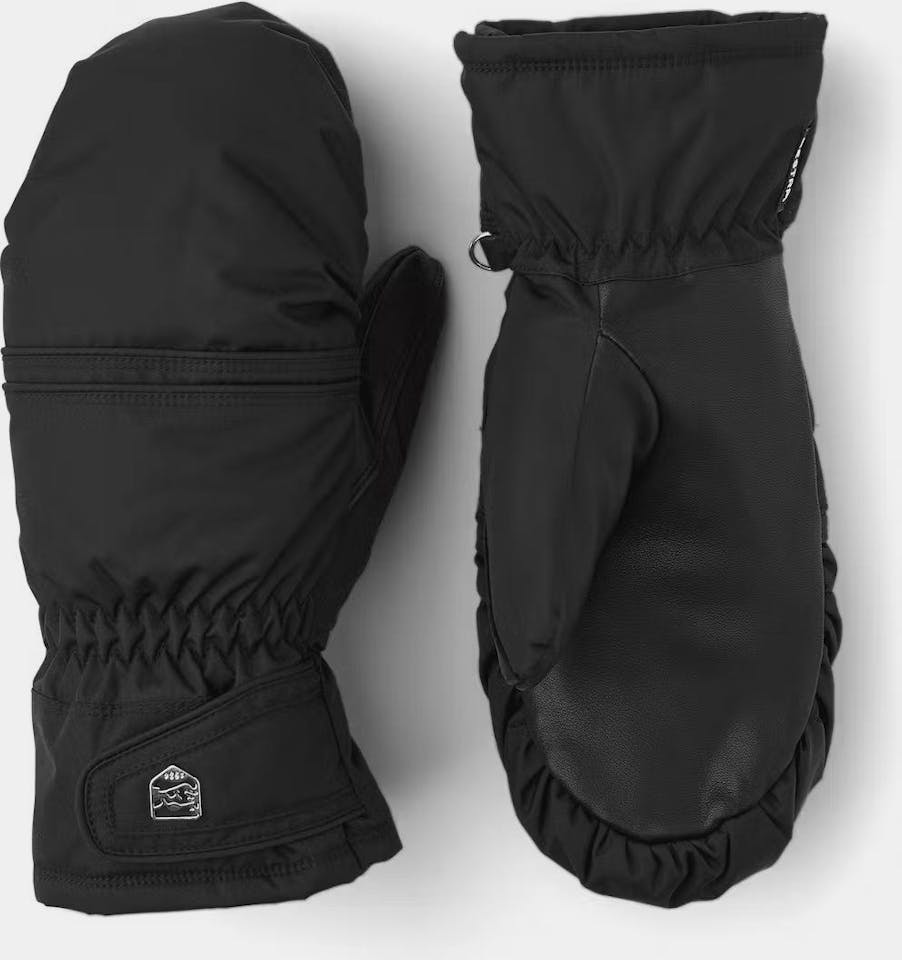 Hestra Primaloft Leather Female Mitts Black 01
