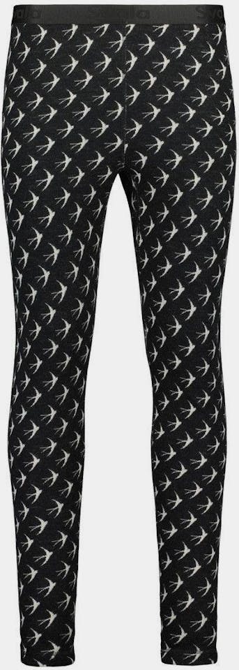 Svala Women's Merino Design Pääsky Pants Musta / Valkoinen 01