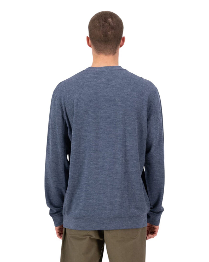 Mons Royale Men's Horizon Merino Crew Navy 03