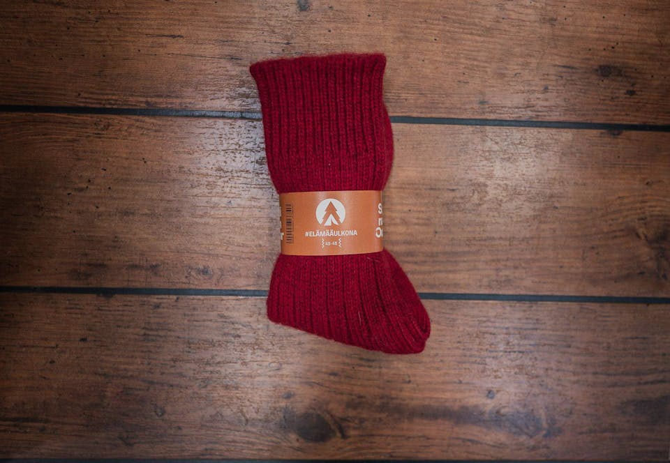 Helsingin Villasukkatehdas Scandinavian Outdoor 50 Wool Socks Punainen 01