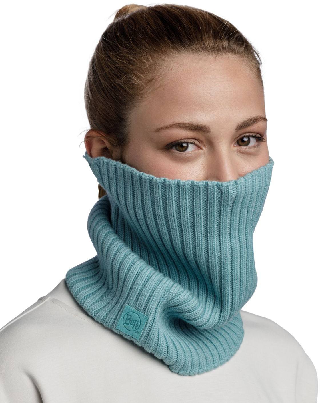 Buff Norval Merino Neckwarmer Pool Blue 05