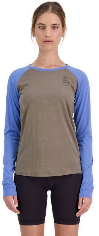 Mons Royale Women's Icon Raglan Walnut / Cornflower 03