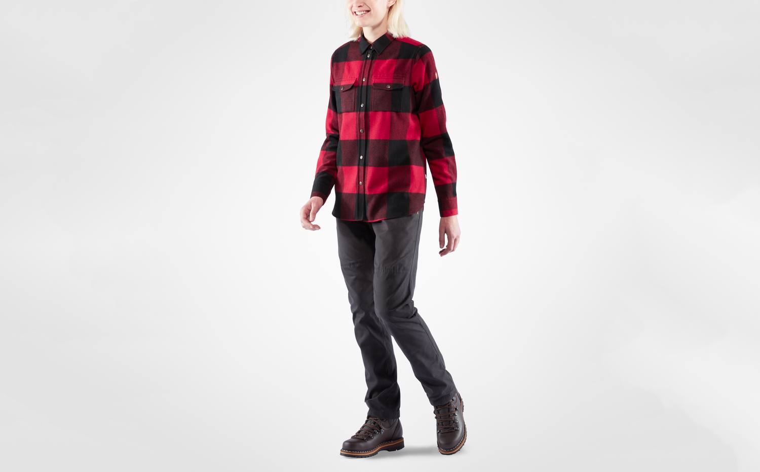 Fjällräven Canada Shirt LS Women Punainen 03