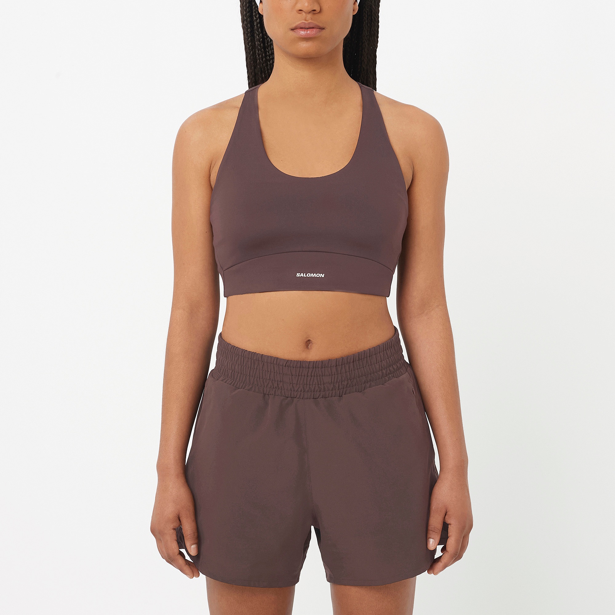 Salomon Shakeout Core Bra Coffee 02