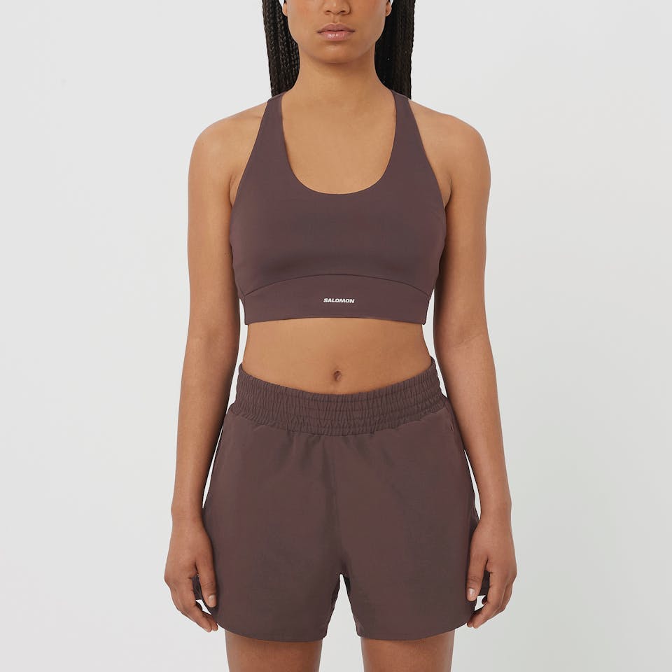 Salomon Shakeout Core Bra Coffee 02