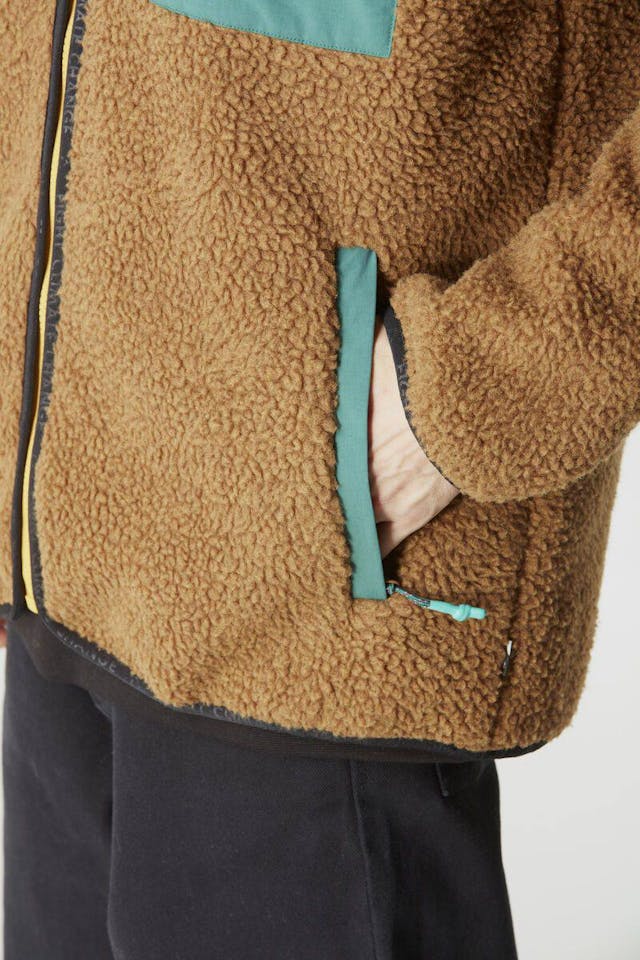 Picture Organic Clothing Quilchena Zip Fleece Ruskea/Vihreä 07