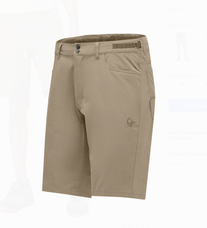 Norrøna Men's Femund Cotton Shorts Winter Twig 05