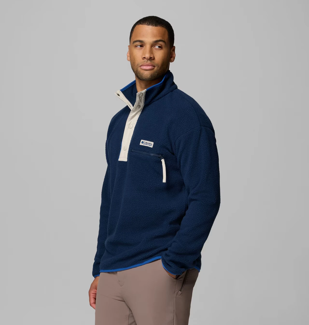 Columbia Men's Helvetia II Half Snap Fleece Pullover Navy 03
