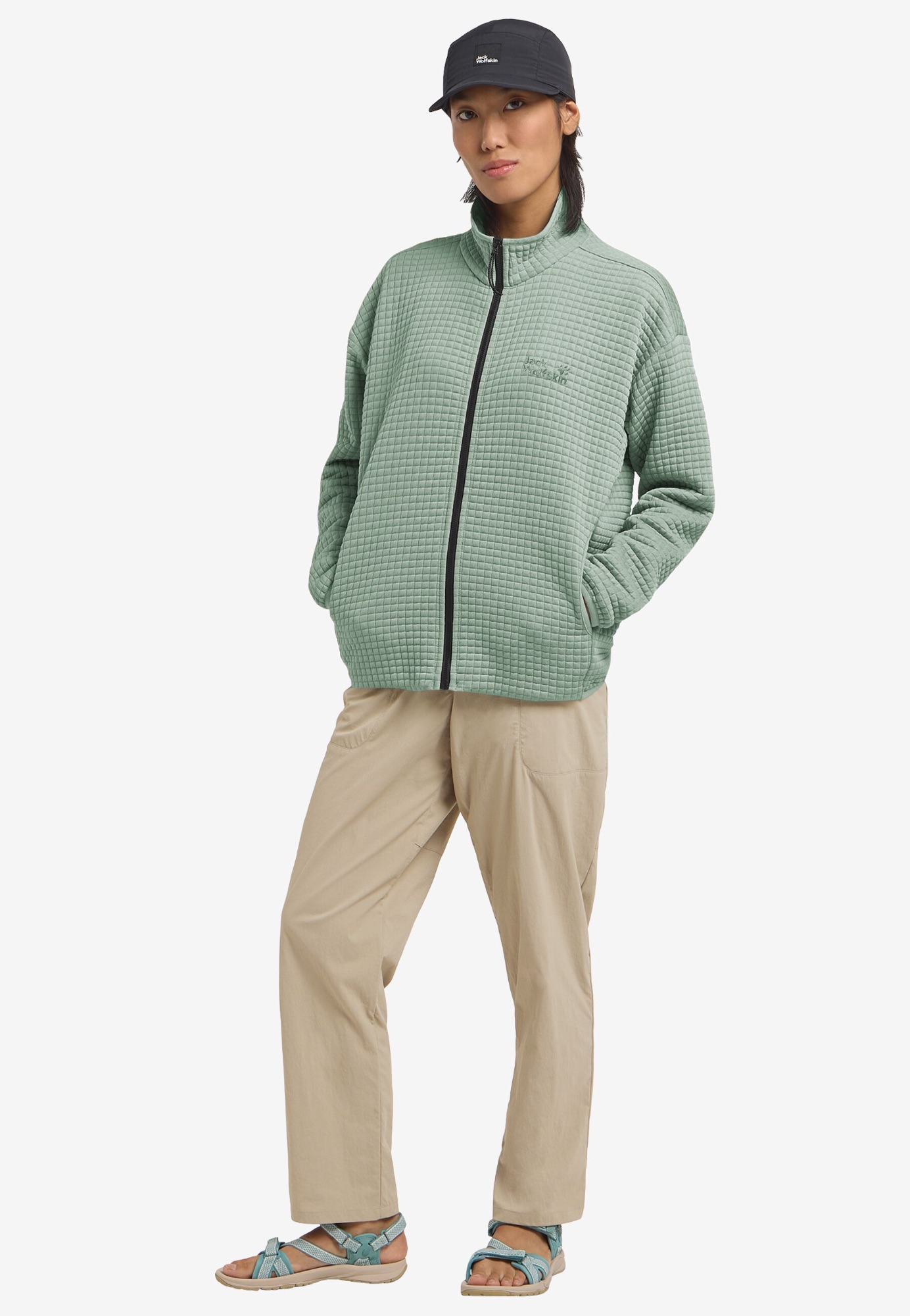 Jack Wolfskin Women's Mogari Full Zip Green Zinnia 04