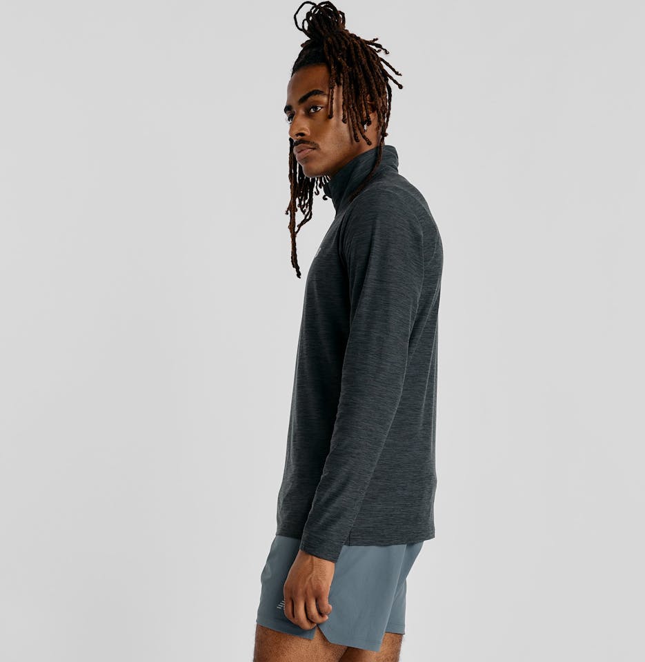 New Balance Men's Space Dye 1/4 Zip Musta 04