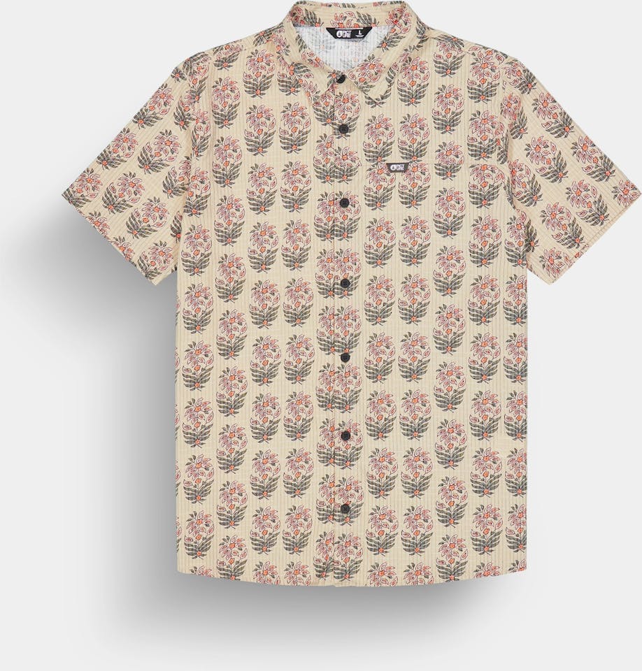 Picture Organic Clothing Men's Klivox Printed Short Sleeve Shirt Red 01