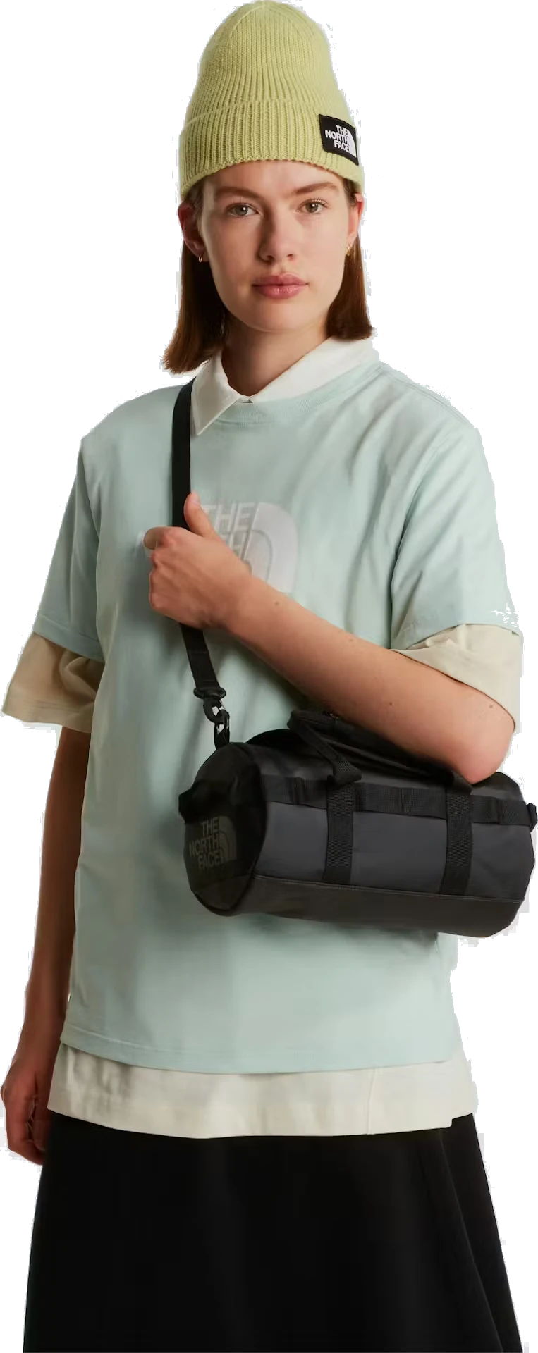 The North Face Base Camp Duffel Shoulder Bag Black / Grey 01