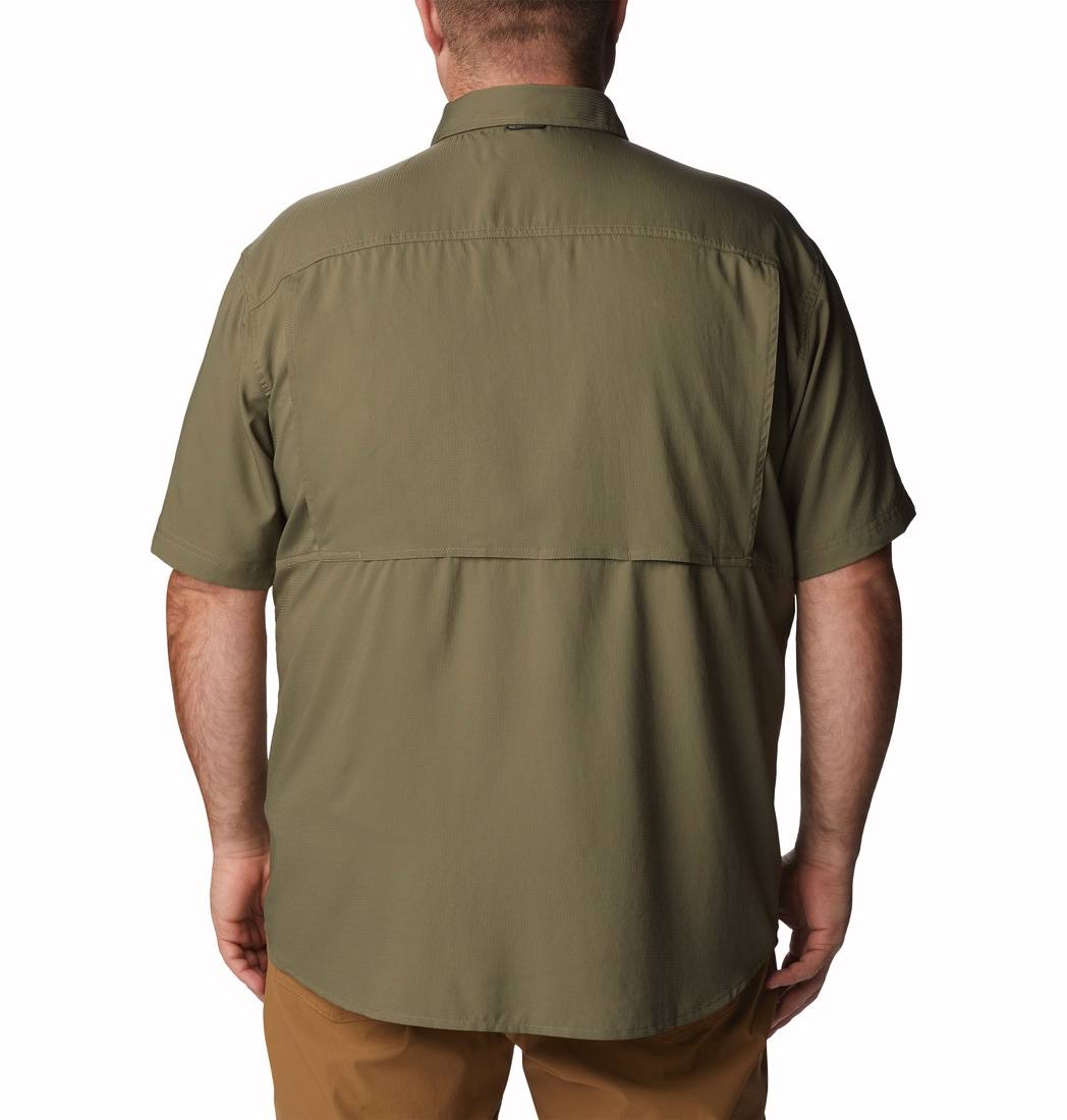 Columbia Men's Silver Ridge Utility Short Sleeve Big Stone Green Heather 04