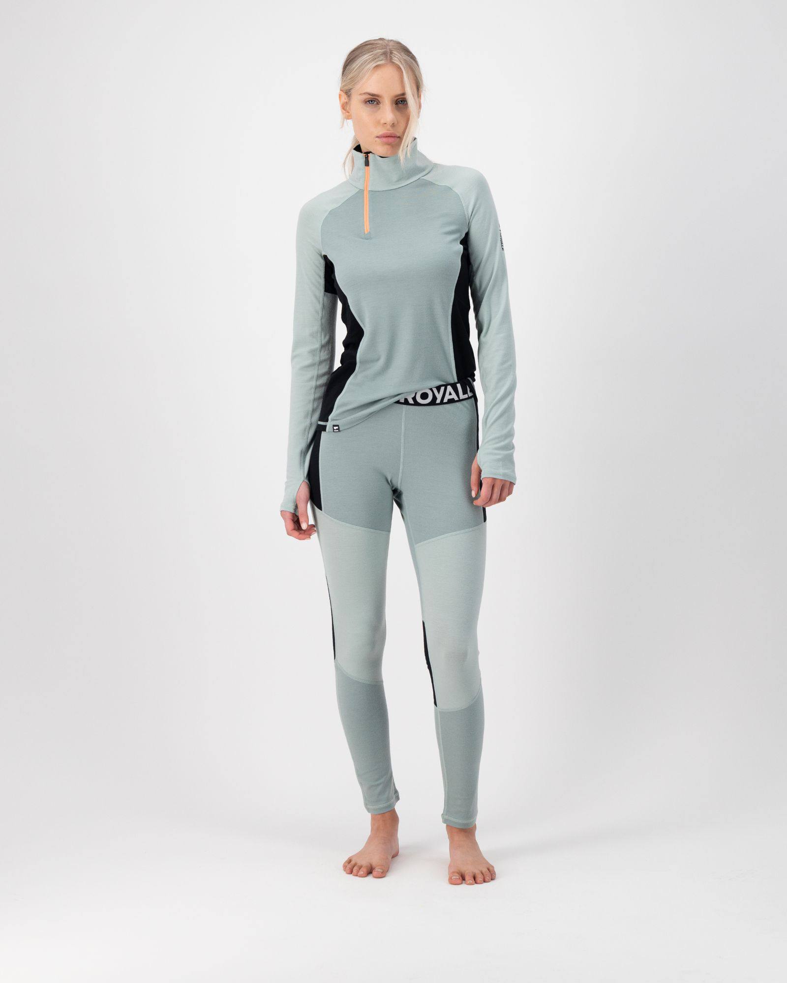 Mons Royale Olympus 3,0 Half Zip Women Glacier Green 02