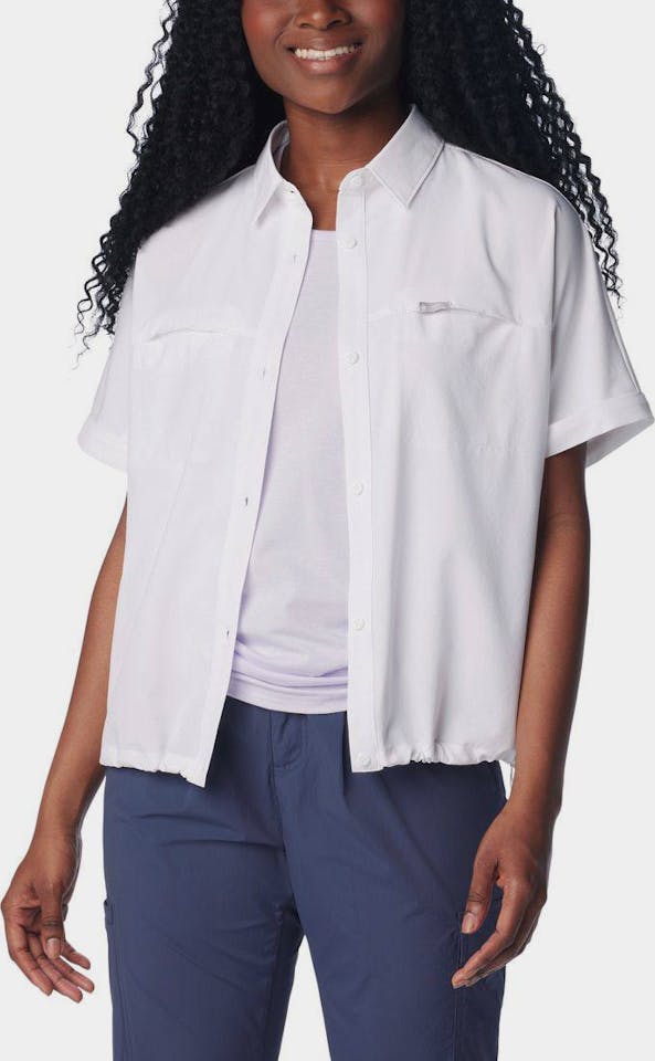 Columbia Women's Boundless Trek Short Sleeve Button White 03