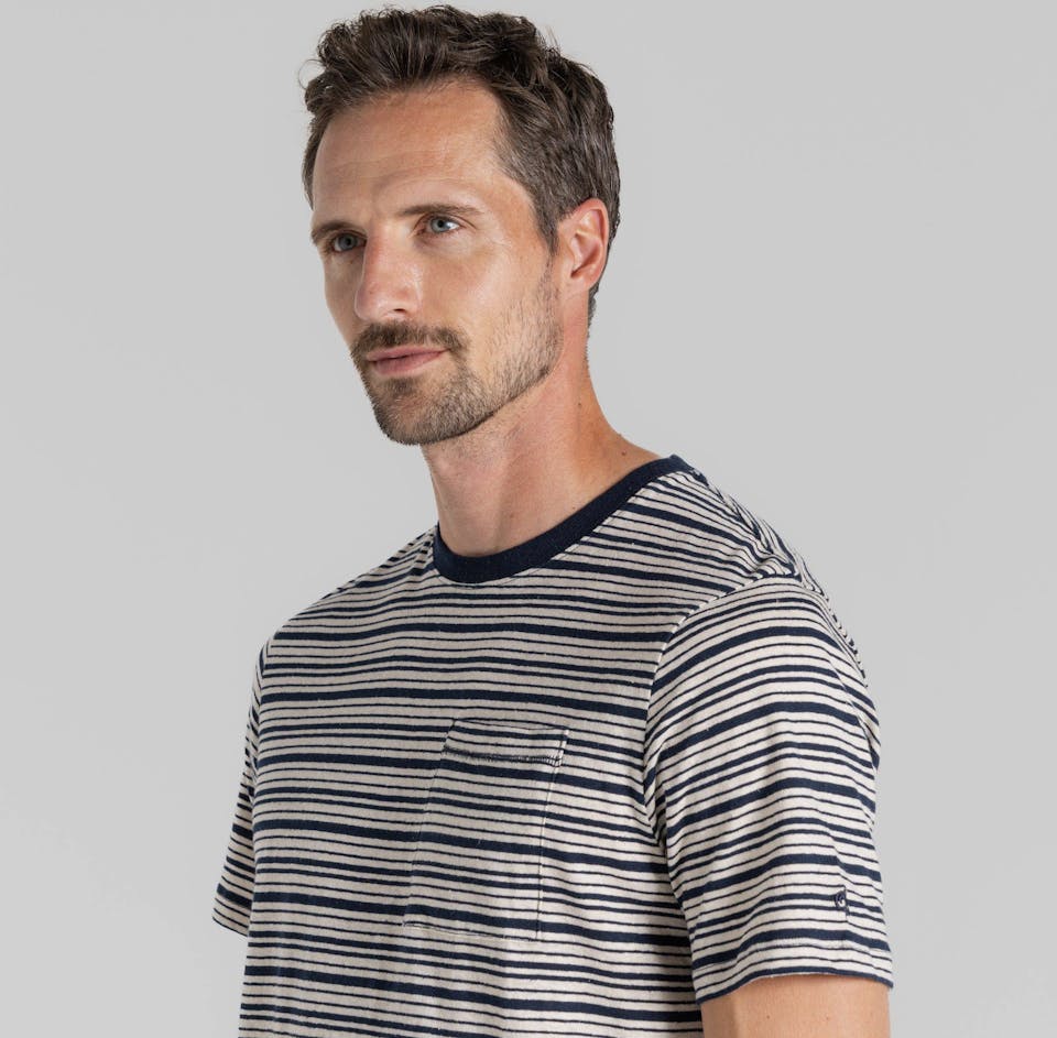 Craghoppers Men's Mollugo Short Sleeve Tee Navy / Valkoinen 04